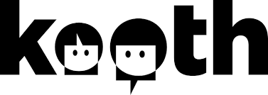 Kooth Logo Black Text with 'O' being people's heads