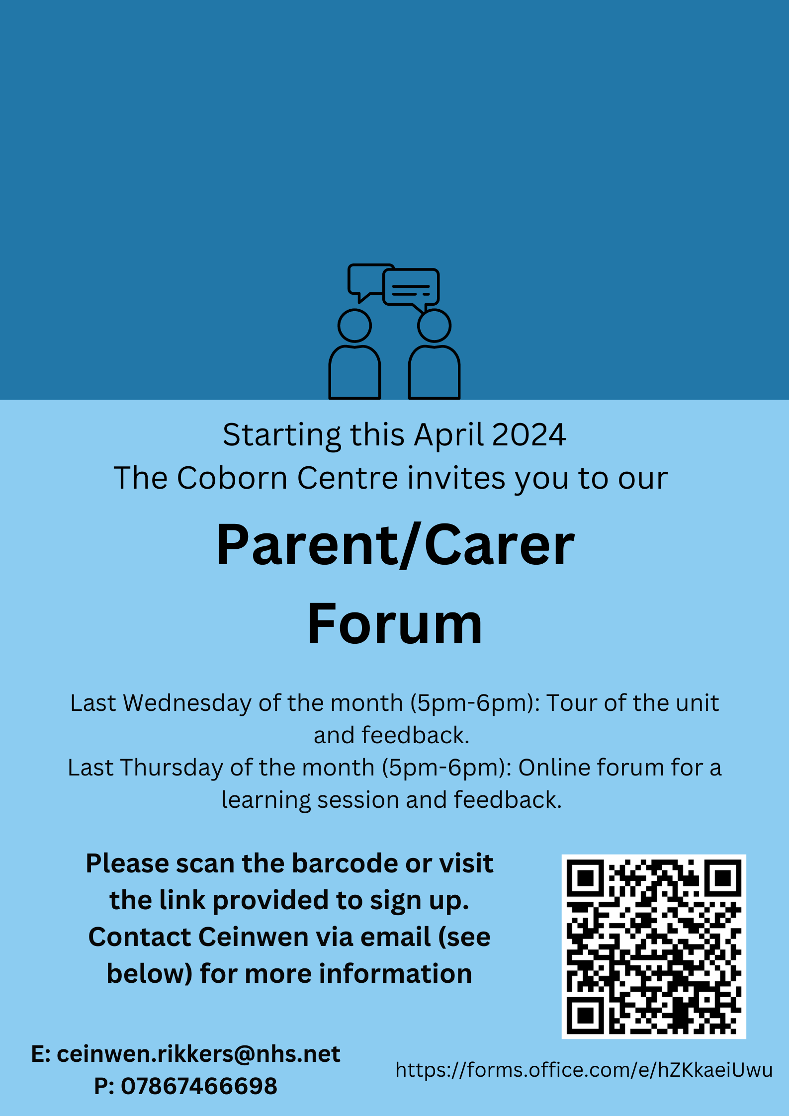 picture of the parent and carer forum poster