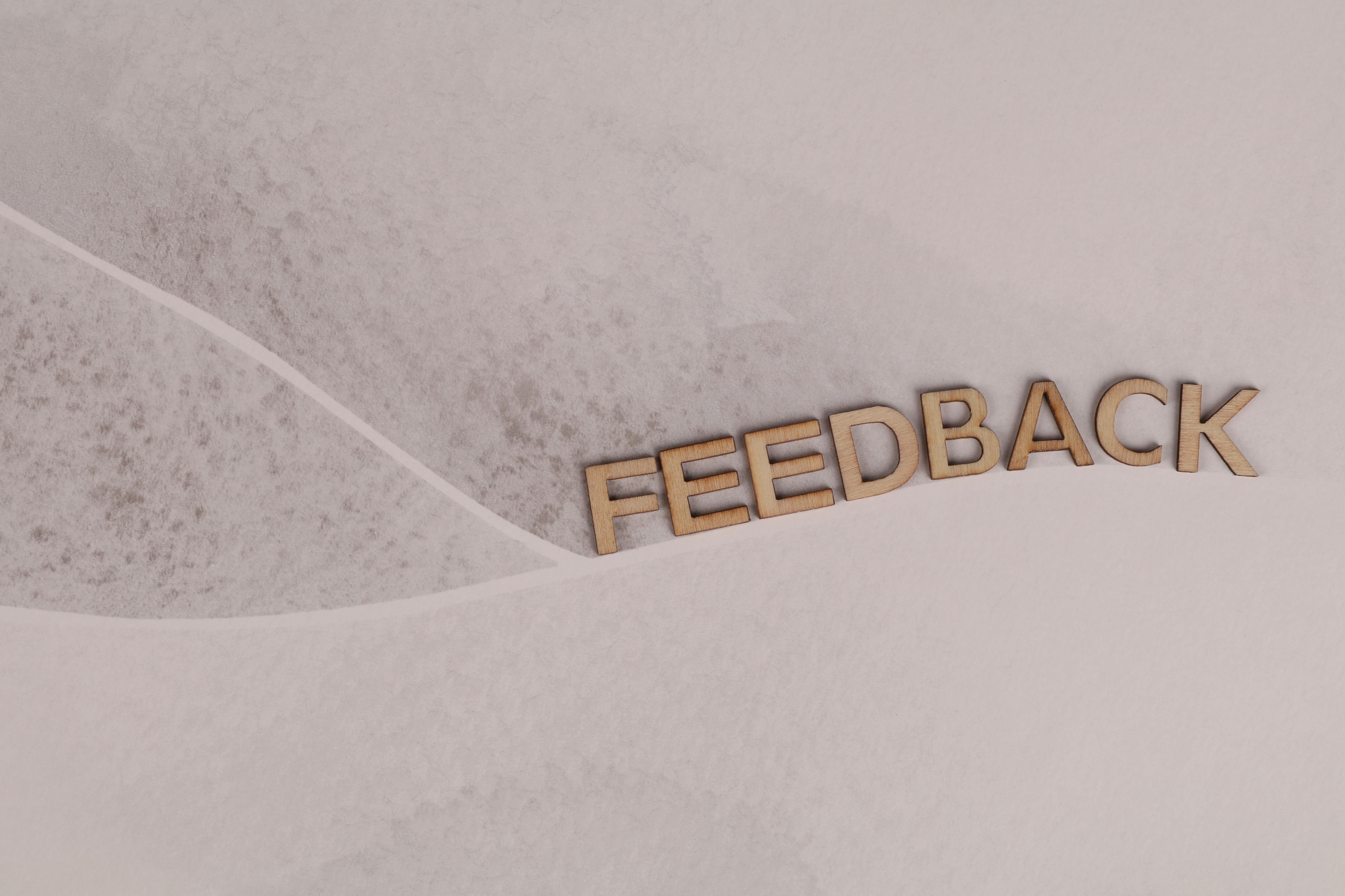 image of the word feedback