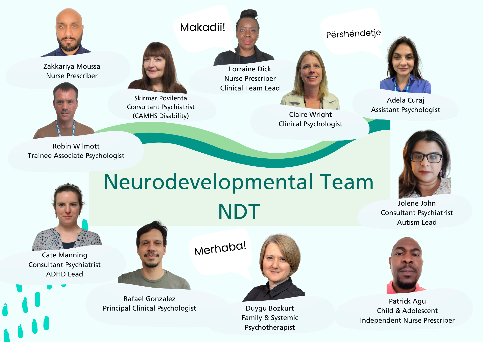 Photos of NDT team members