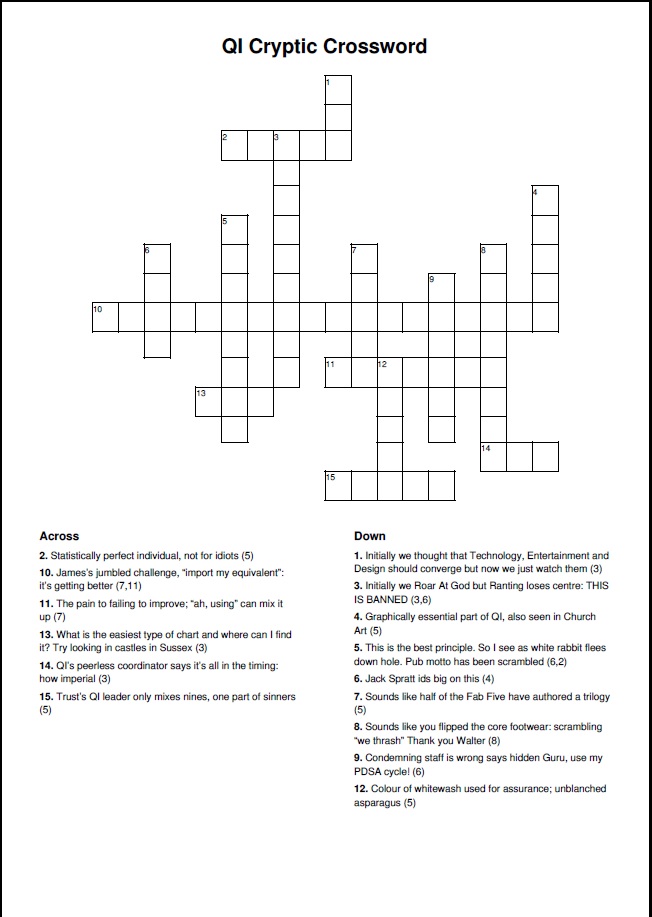 QI Christmas Cryptic Crossword East London NHS Foundation Trust