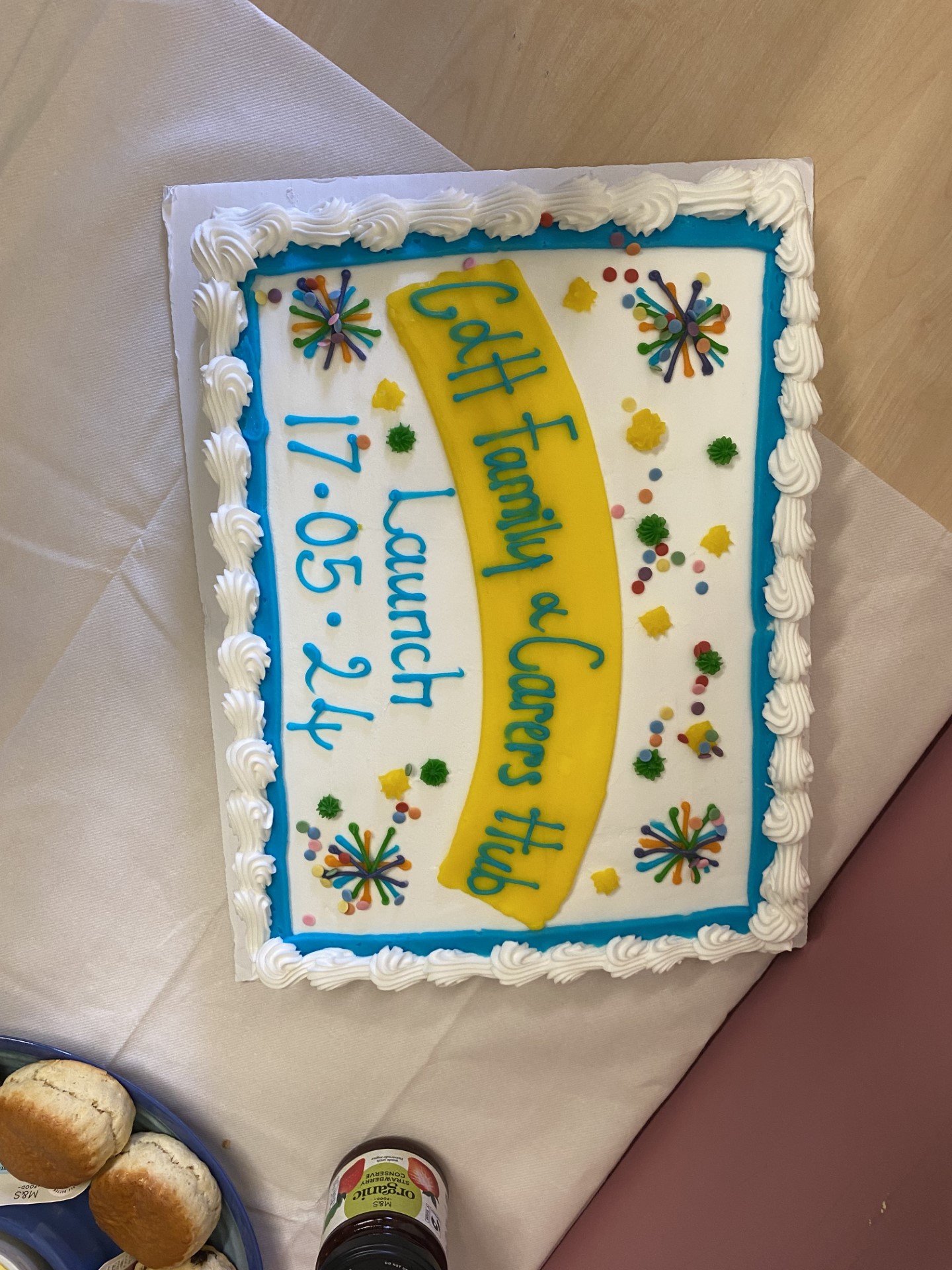 Cake from the launch of the City and Hackney Family, Friends and Carers Hub 