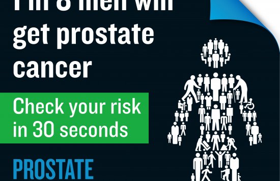 Prostate Cancer Social Media Asset - 1 in 8 men will get prostate cancer.