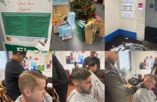 Montage of photos from self-care event