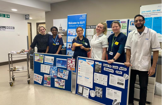 Staff from Bedfordshire Community Health Services' podiatry team.